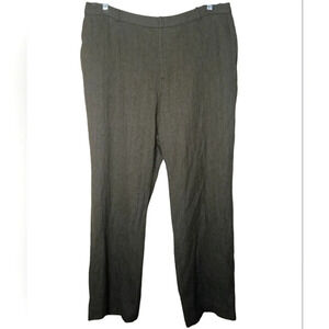 Lauren Ralph Lauren 100% Wool Herringbone Lined Trousers Pockets Size 20W